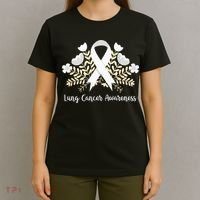 Lung Cancer Awareness Ribbon Lung Cancer T-Shirt thumb 4