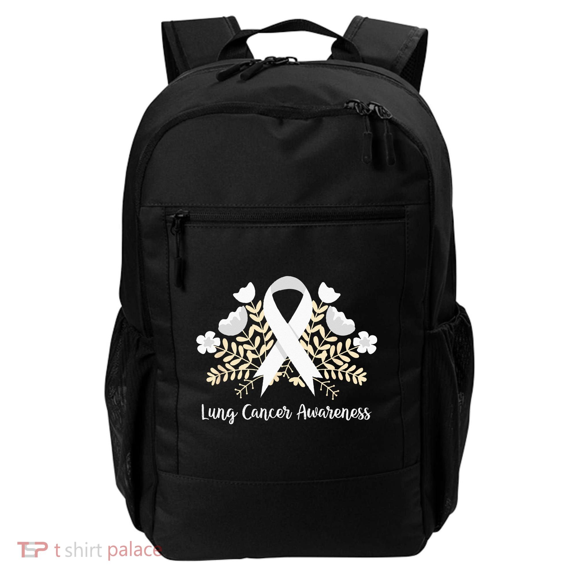 Lung Cancer Awareness Ribbon Lung Cancer Backpack