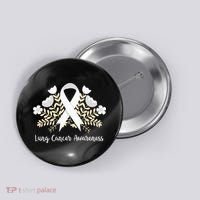 Lung Cancer Awareness Ribbon Lung Cancer Button thumb 0