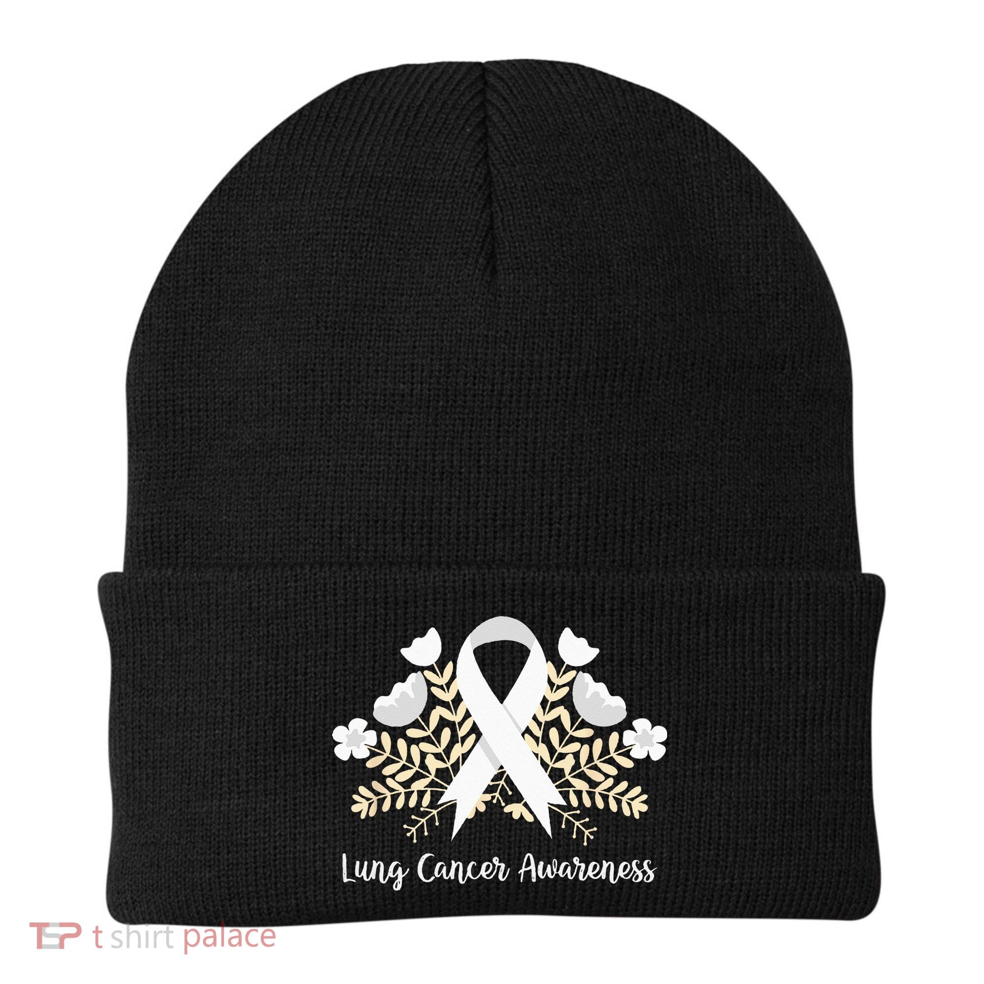 Lung Cancer Awareness Ribbon Lung Cancer Beanie