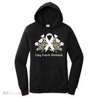 Lung Cancer Awareness Ribbon Lung Cancer Women's Hoodie thumb 0