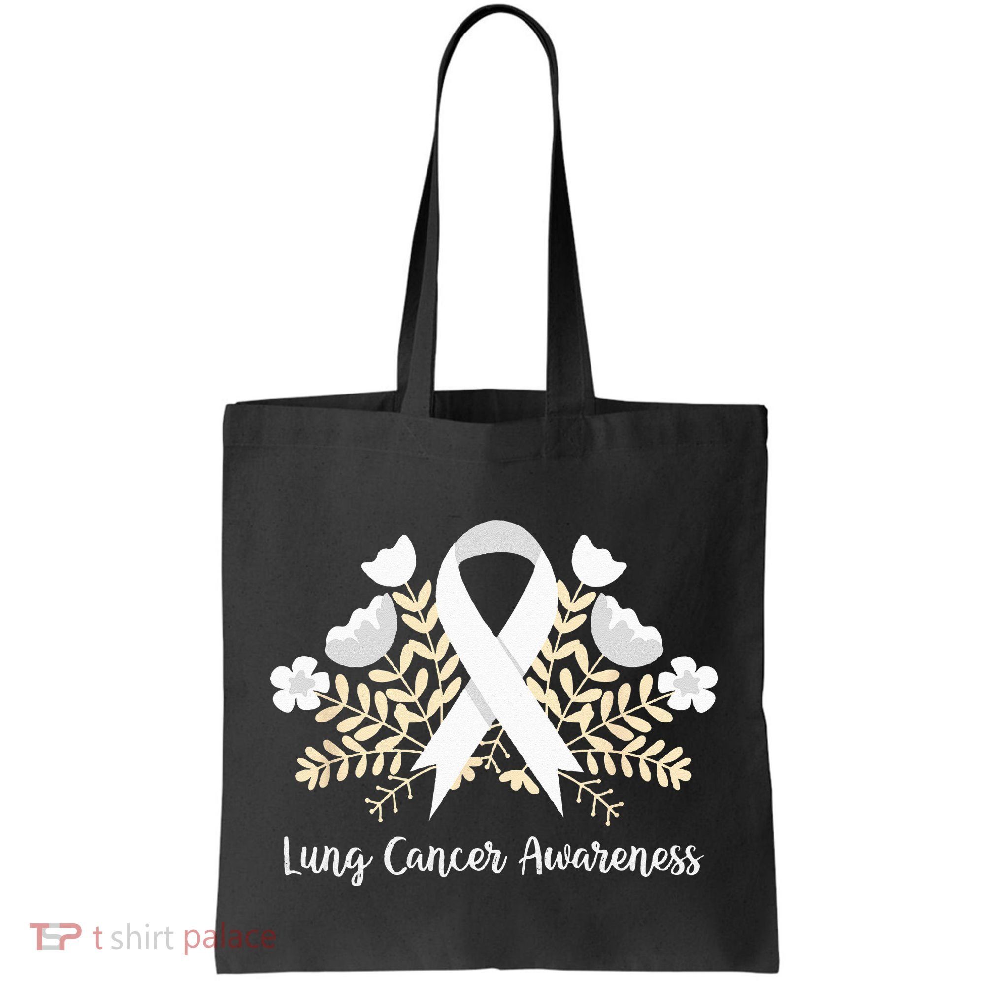 Lung Cancer Awareness Ribbon Lung Cancer Tote Bag