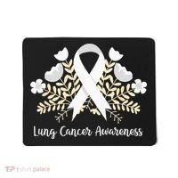 Lung Cancer Awareness Ribbon Lung Cancer Mousepad thumb 0