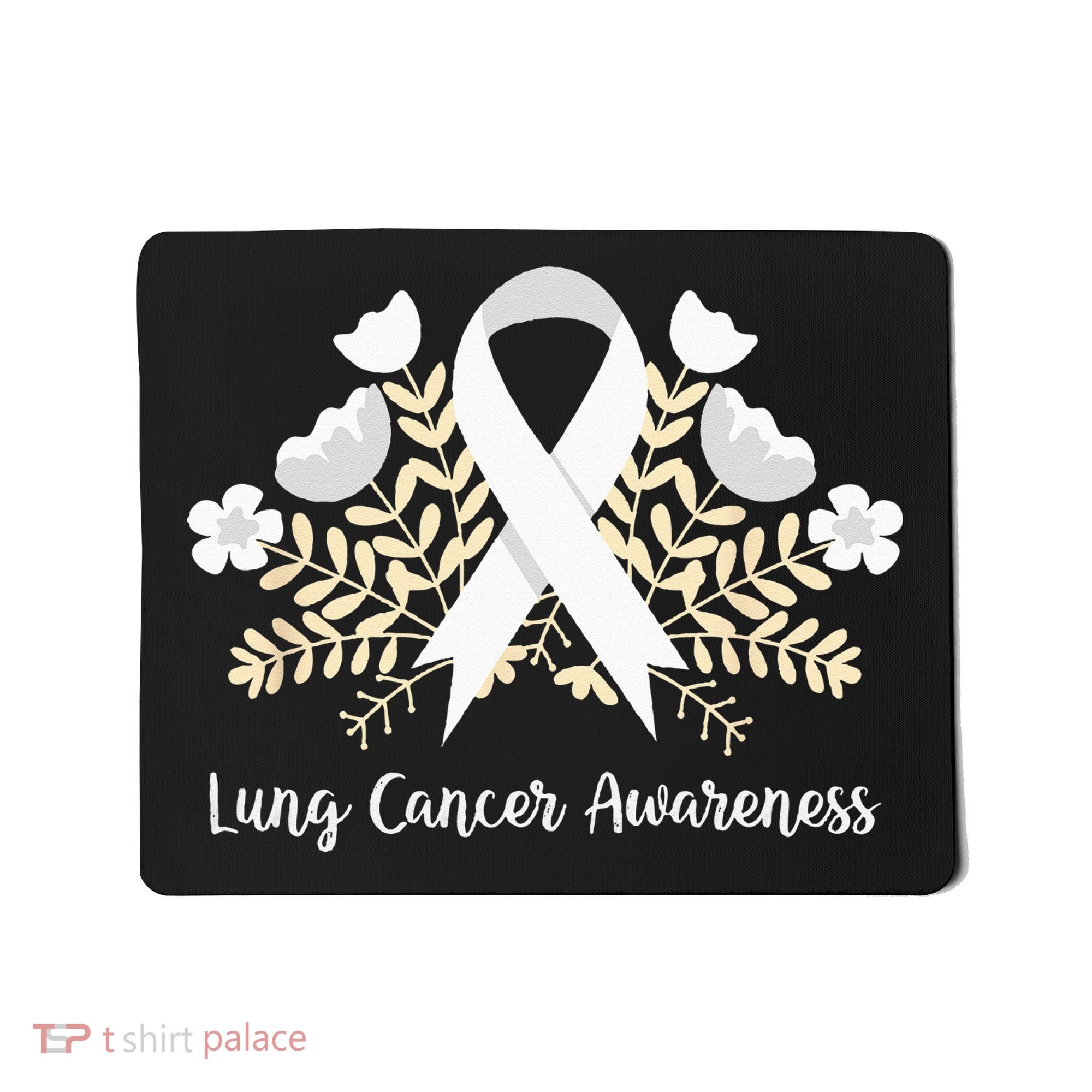 Lung Cancer Awareness Ribbon Lung Cancer Mousepad