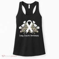 Lung Cancer Awareness Ribbon Lung Cancer Women's Tank Top thumb 0