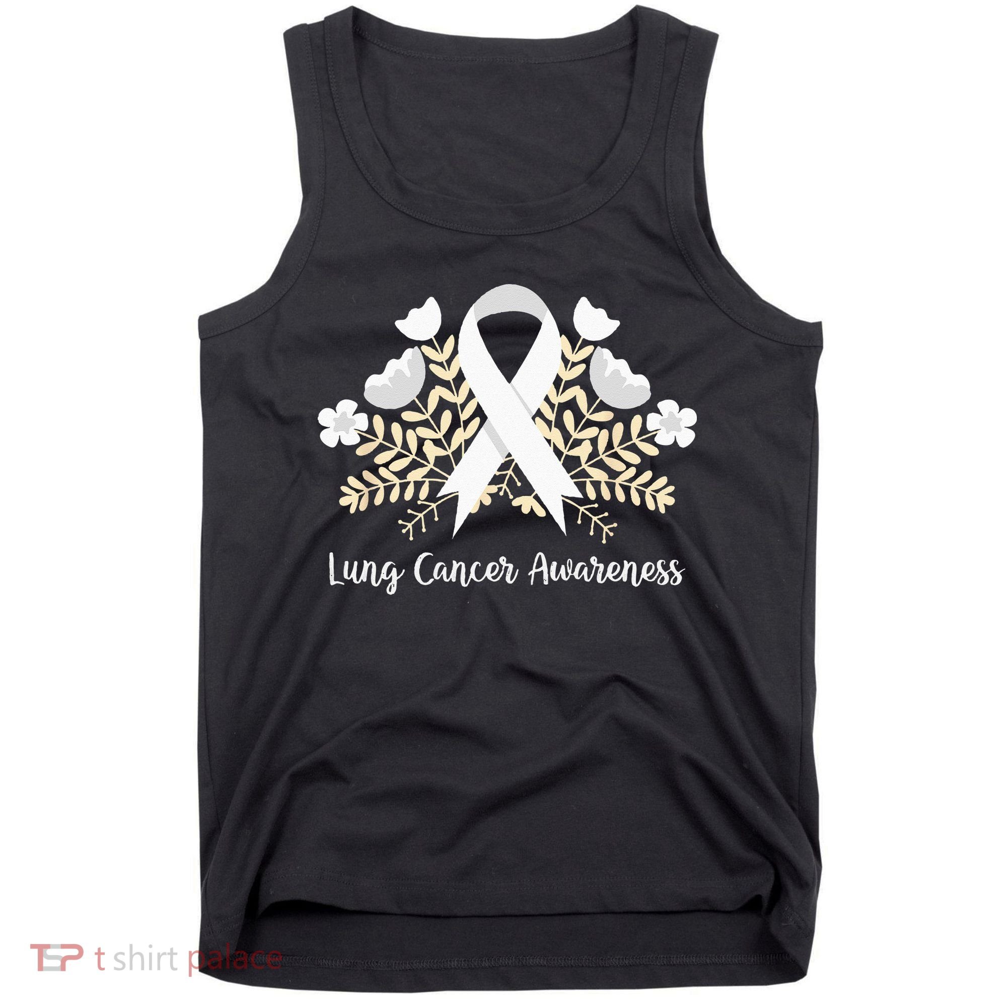 Lung Cancer Awareness Ribbon Lung Cancer Tank Top