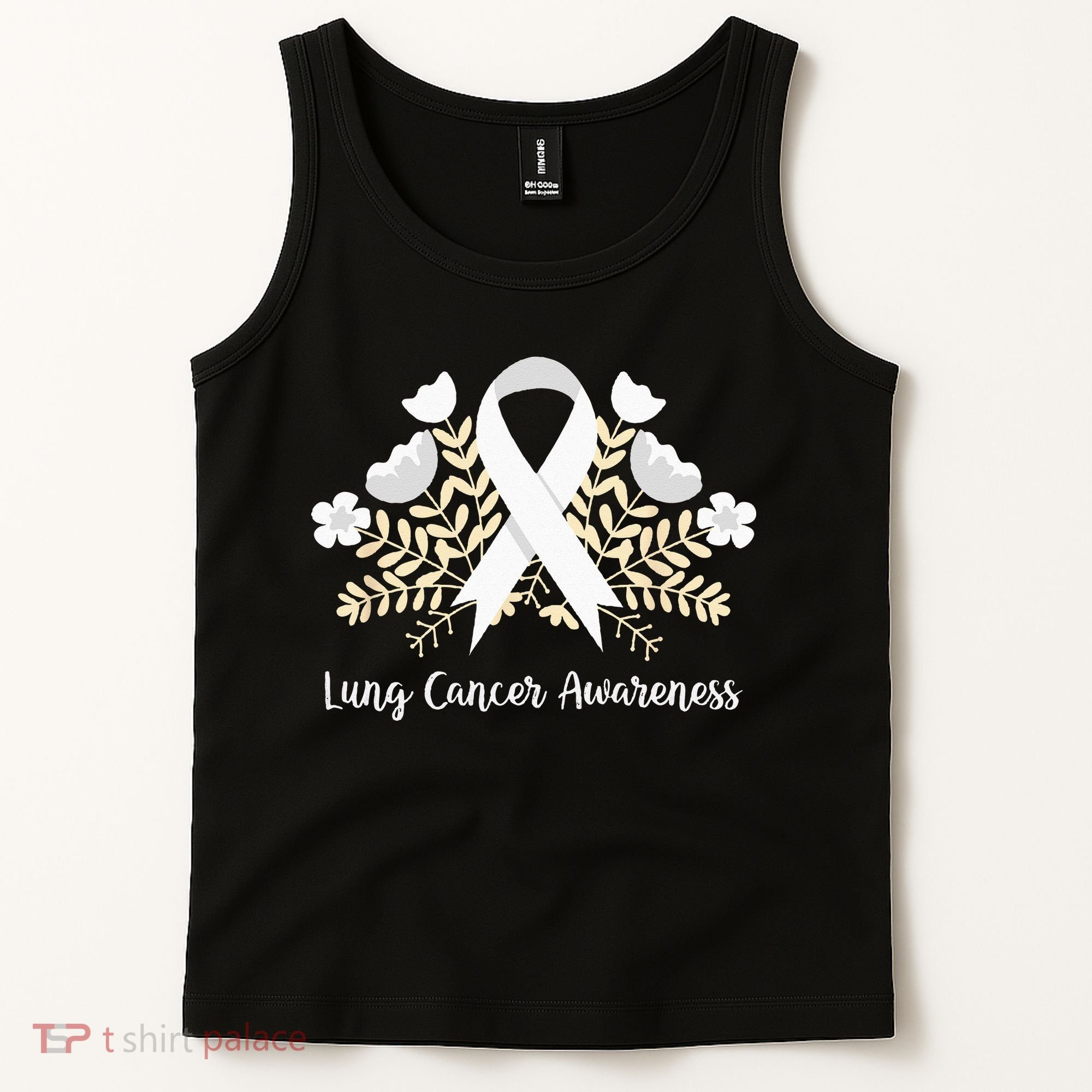 Lung Cancer Awareness Ribbon Lung Cancer Tank Top