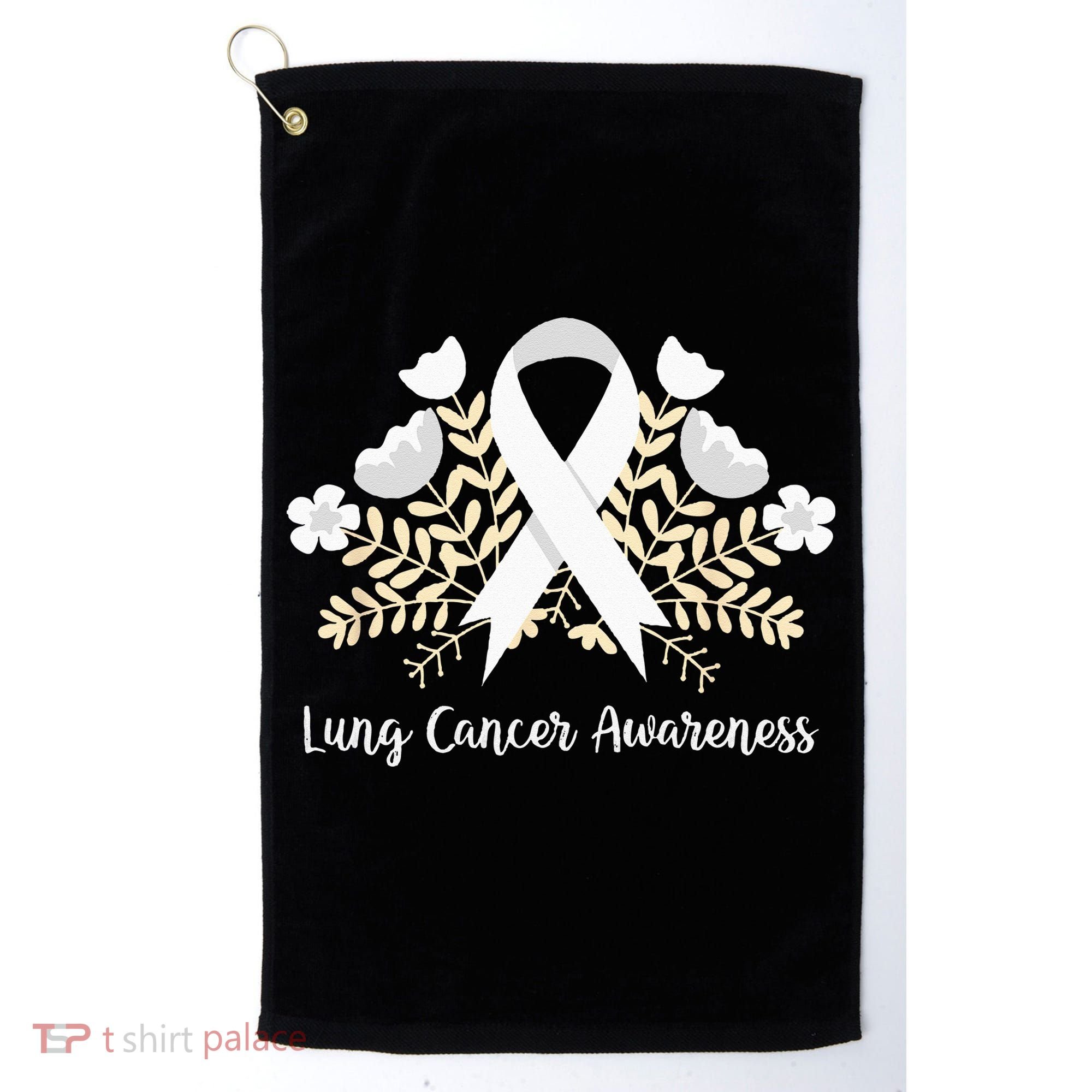 Lung Cancer Awareness Ribbon Lung Cancer Golf Towel