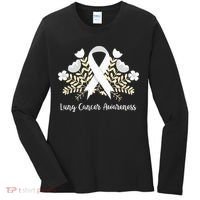 Lung Cancer Awareness Ribbon Lung Cancer Women's Long Sleeve Shirt thumb 0