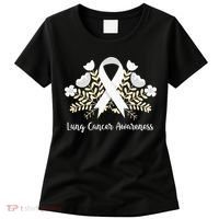 Lung Cancer Awareness Ribbon Lung Cancer Women's T-Shirt thumb 0