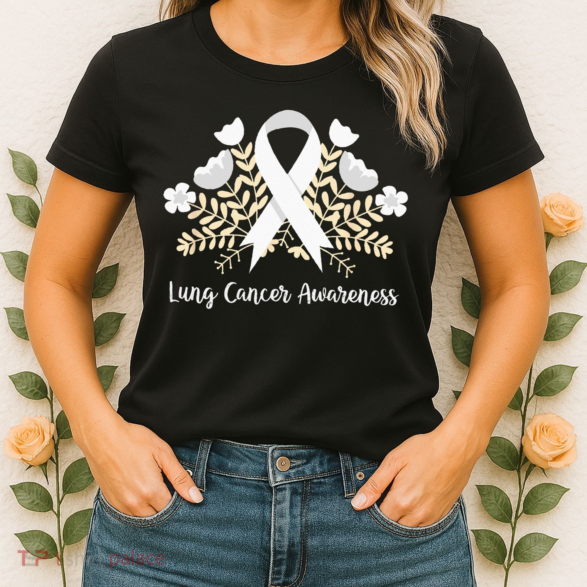 Lung Cancer Awareness Ribbon Lung Cancer Women's T-Shirt