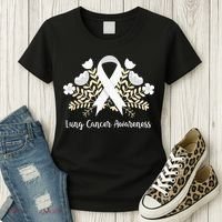 Lung Cancer Awareness Ribbon Lung Cancer Women's T-Shirt thumb 3