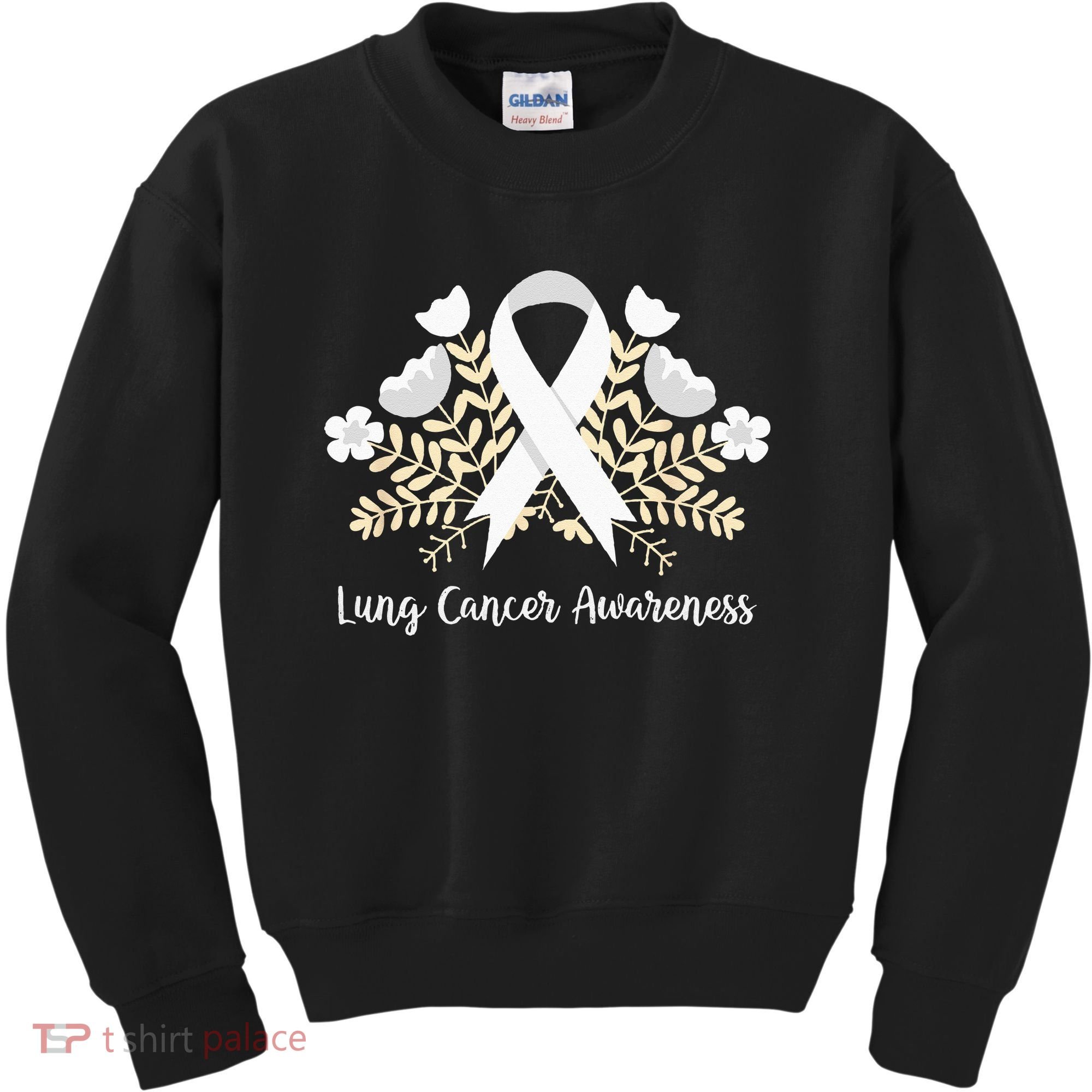 Lung Cancer Awareness Ribbon Lung Cancer Kids Sweatshirt