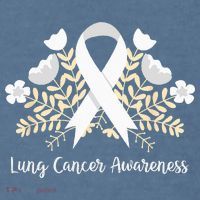 Lung Cancer Awareness Ribbon Lung Cancer Comfort Colors Garment-Dyed Hooded Sweatshirt thumb 2