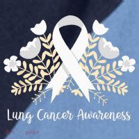 Lung Cancer Awareness Ribbon Lung Cancer Raglan Baseball Sleeve Shirt thumb 2