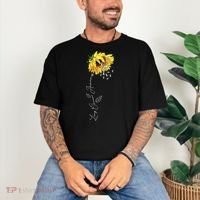 Lung Cancer Awareness Sunflower Comfort Colors T-Shirt thumb 3