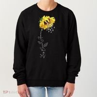 Lung Cancer Awareness Sunflower Women's Sweatshirt thumb 0