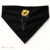 Lung Cancer Awareness Sunflower USA-Made Doggie Bandana thumb 0