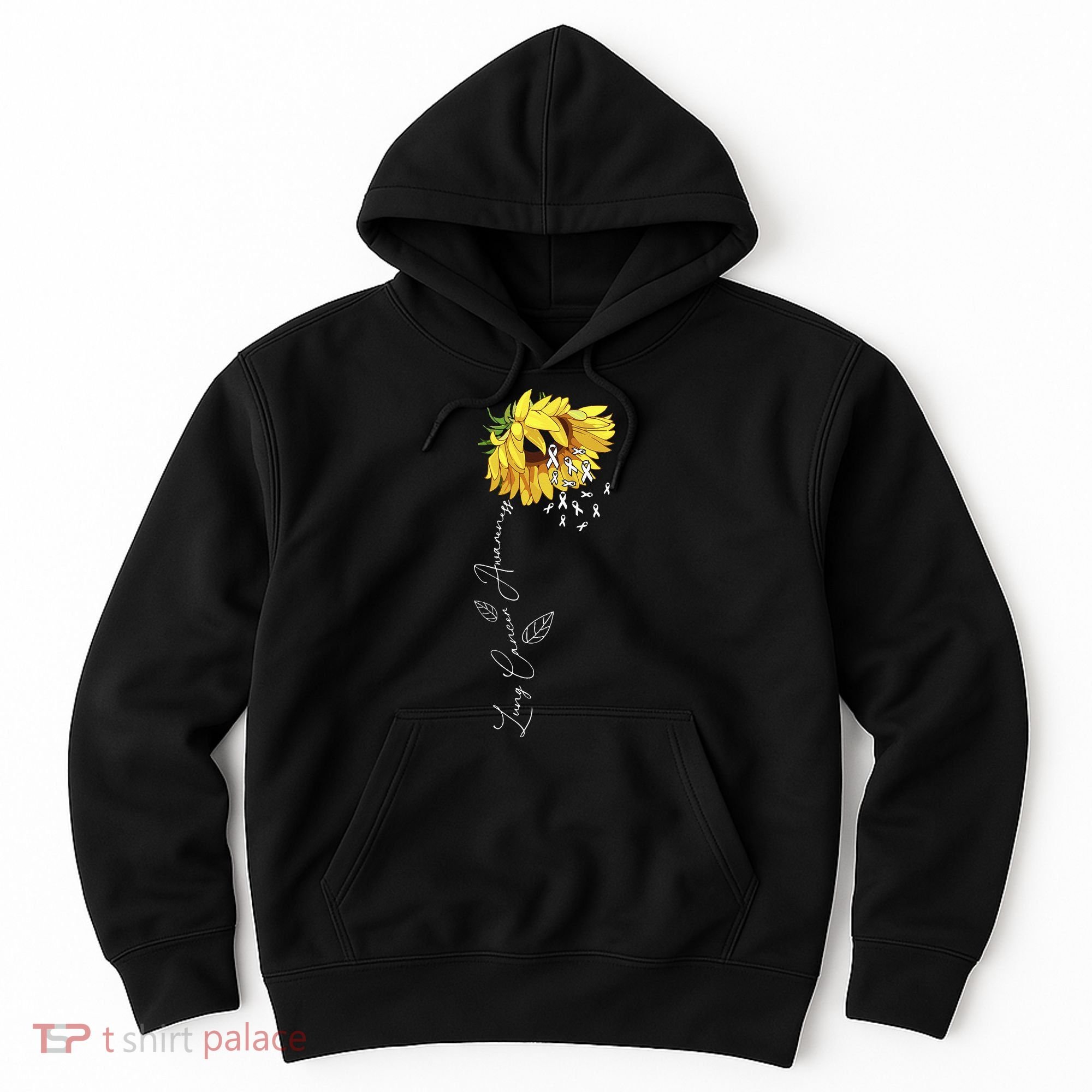 Lung Cancer Awareness Sunflower Hoodie