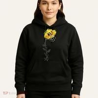 Lung Cancer Awareness Sunflower Hoodie thumb 5