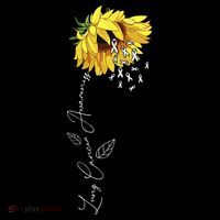 Lung Cancer Awareness Sunflower Sweatshirt thumb 3