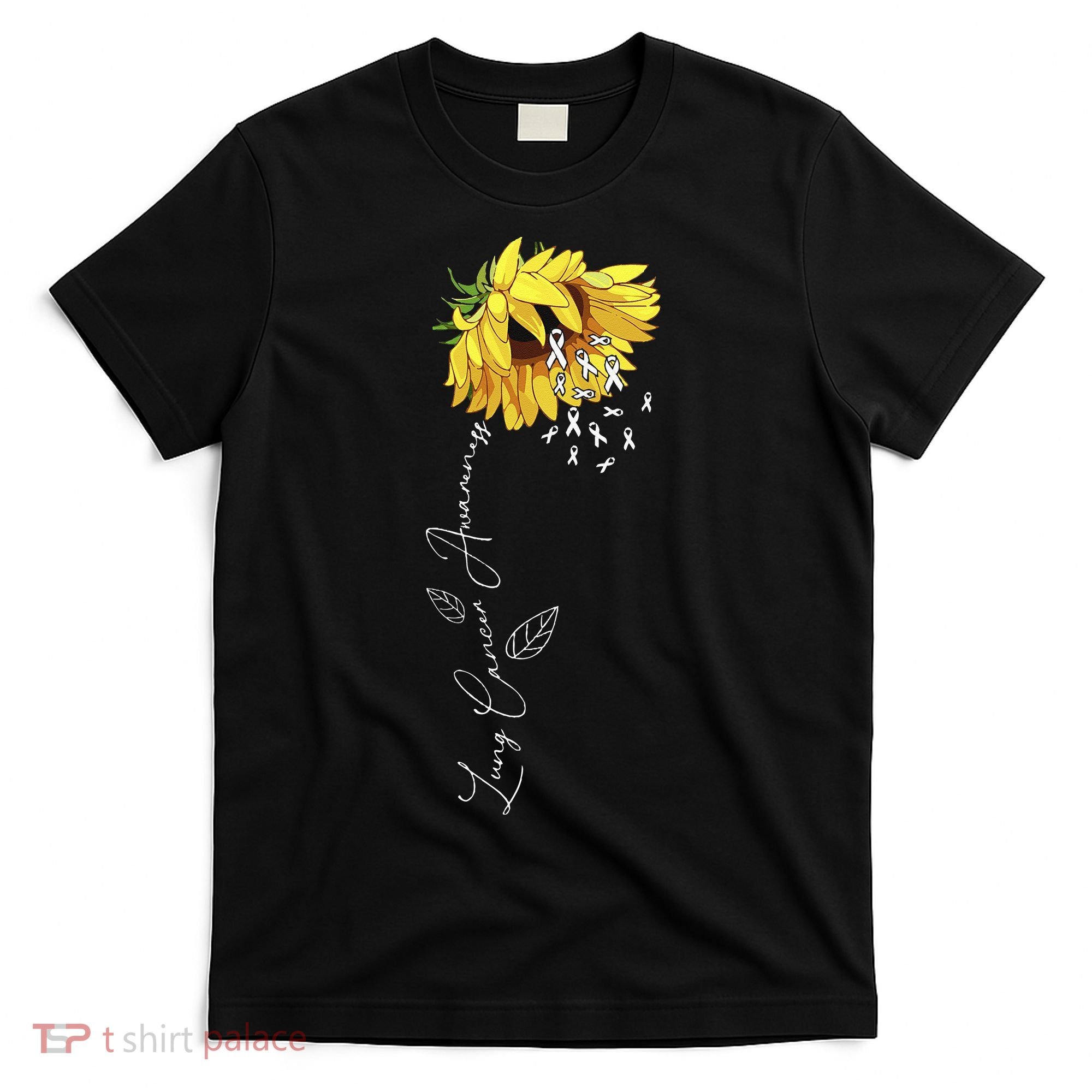 Lung Cancer Awareness Sunflower T-Shirt