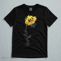 Lung Cancer Awareness Sunflower T-Shirt thumb 5