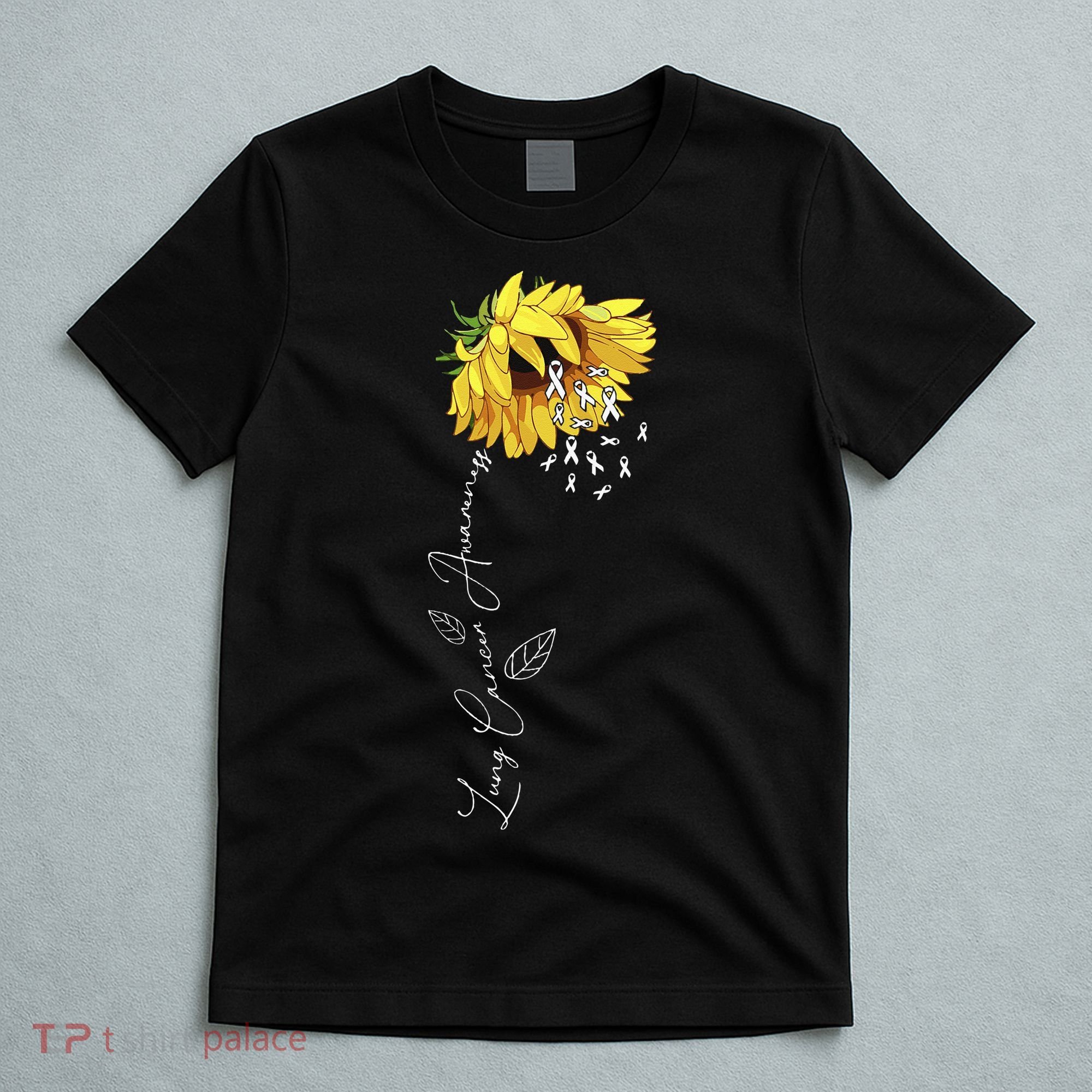 Lung Cancer Awareness Sunflower T-Shirt