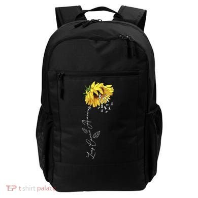 Lung Cancer Awareness Sunflower Backpack