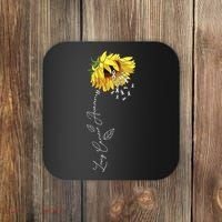 Lung Cancer Awareness Sunflower Coaster thumb 0