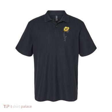 Lung Cancer Awareness Sunflower Polo