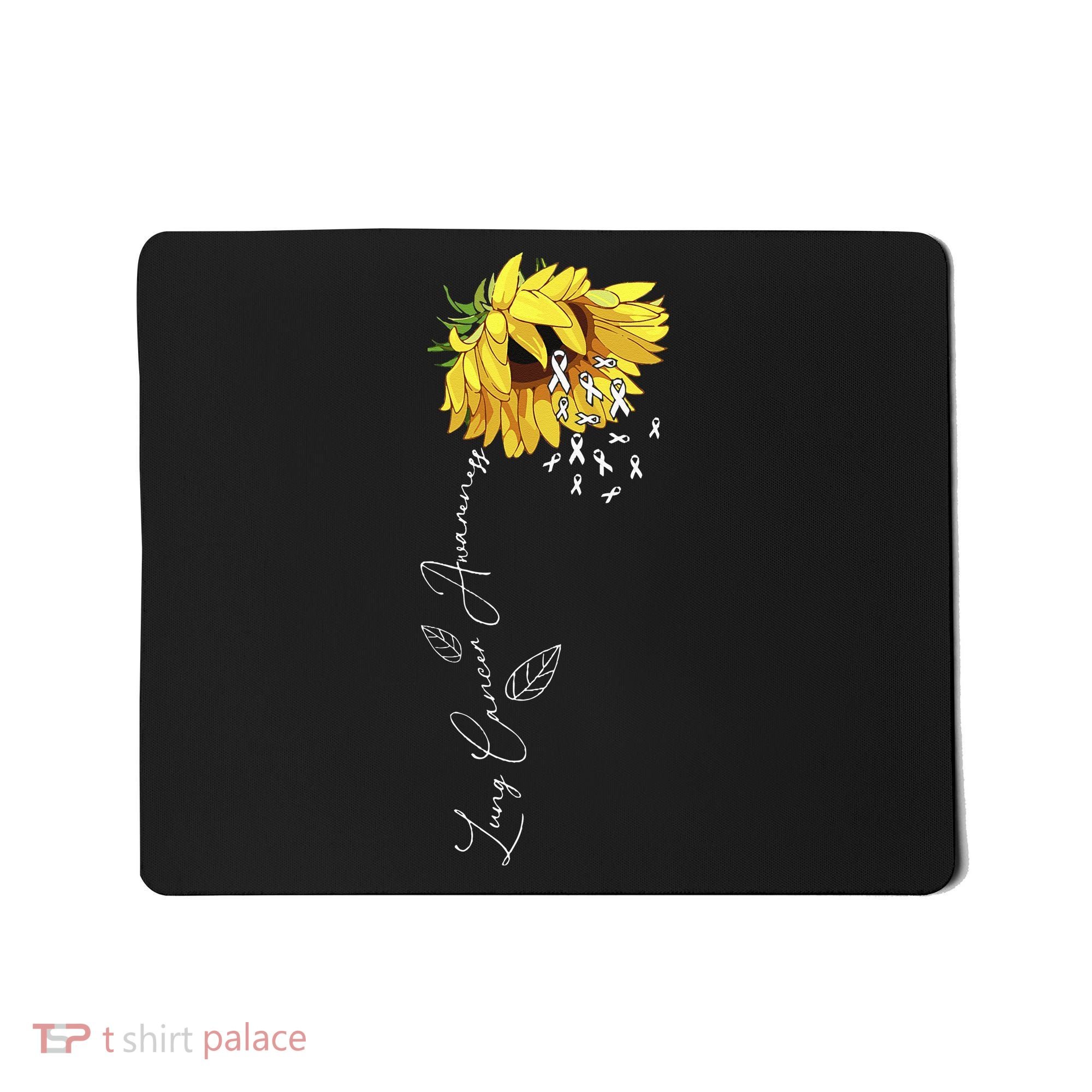 Lung Cancer Awareness Sunflower Mousepad