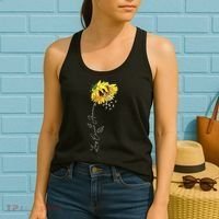 Lung Cancer Awareness Sunflower Women's Tank Top thumb 2