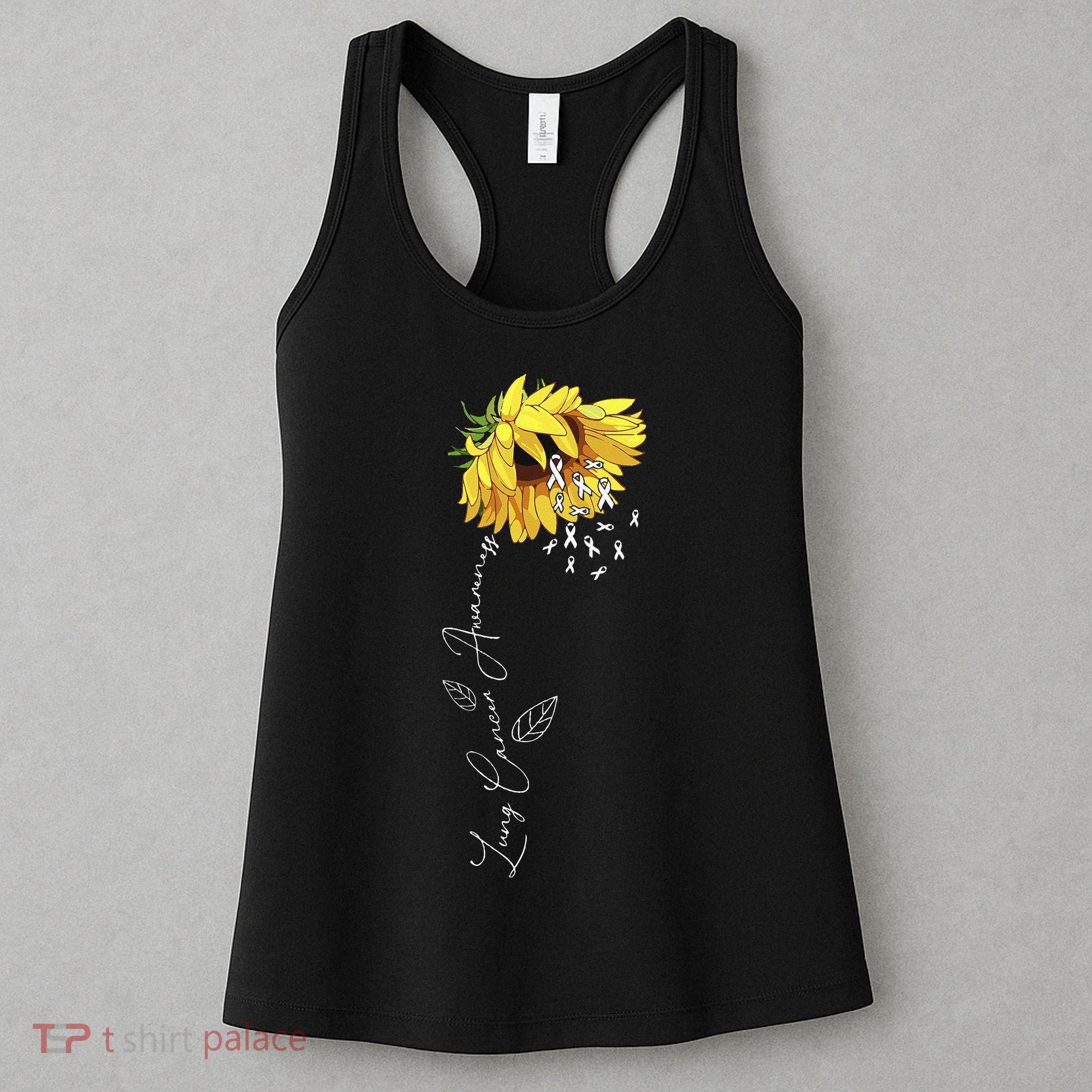 Lung Cancer Awareness Sunflower Women's Tank Top