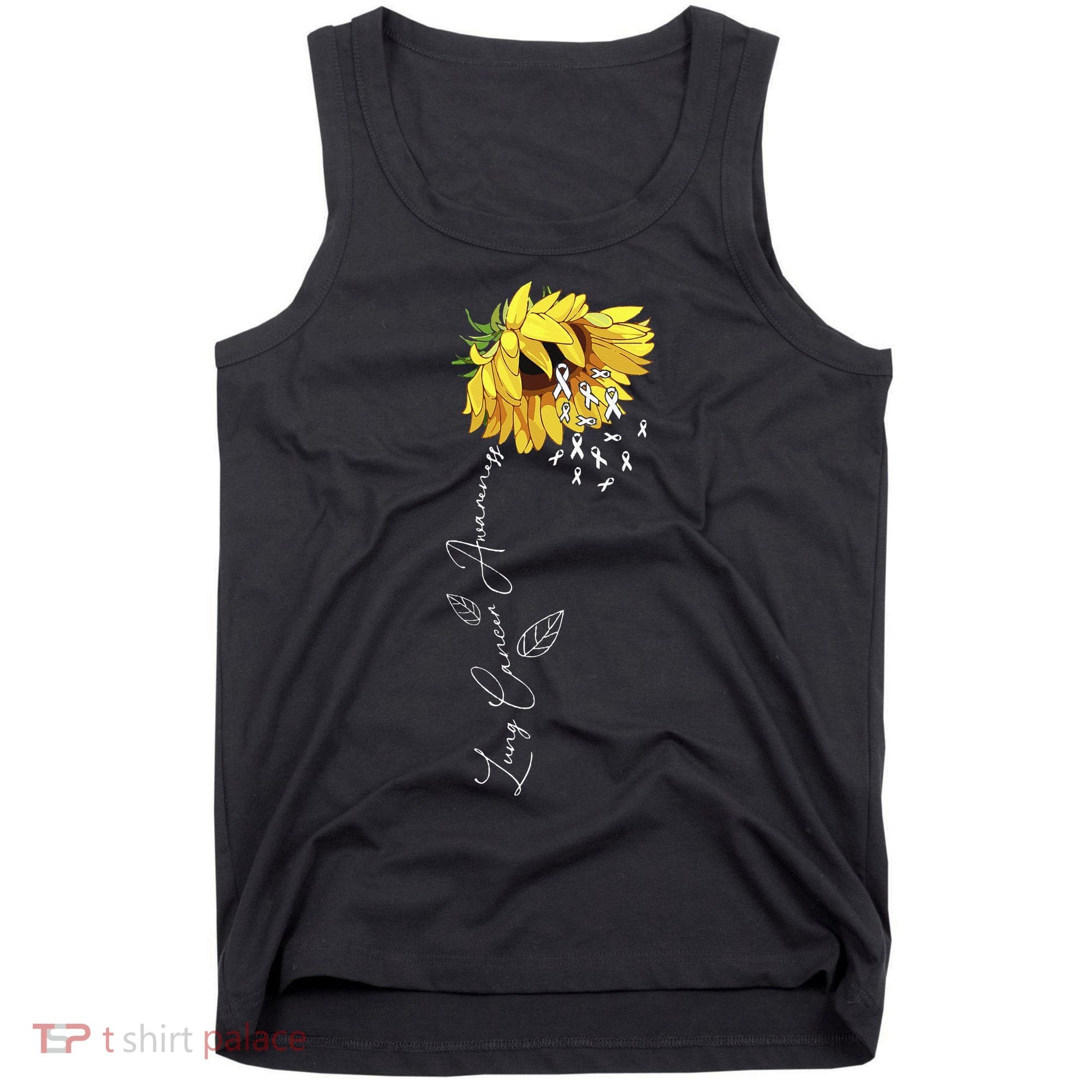Lung Cancer Awareness Sunflower Tank Top