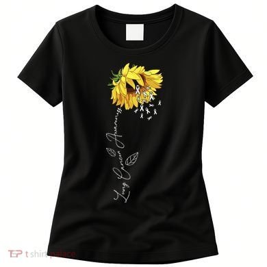 Lung Cancer Awareness Sunflower Women's T-Shirt