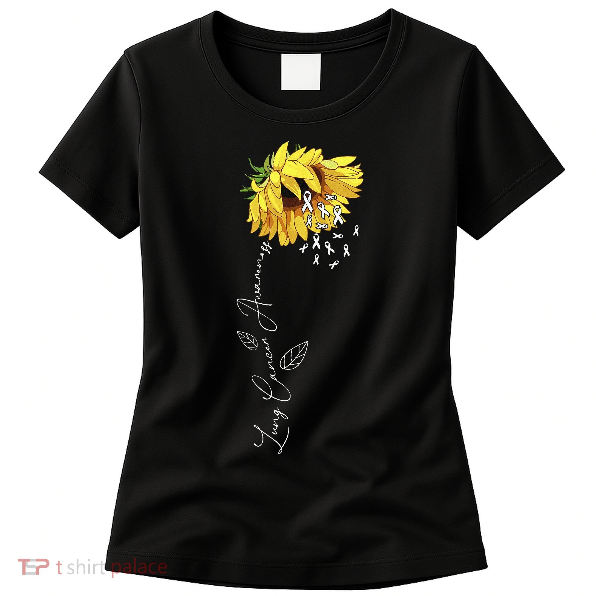 Lung Cancer Awareness Sunflower Women's T-Shirt