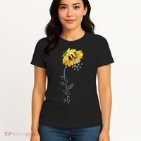Lung Cancer Awareness Sunflower Women's T-Shirt thumb 4