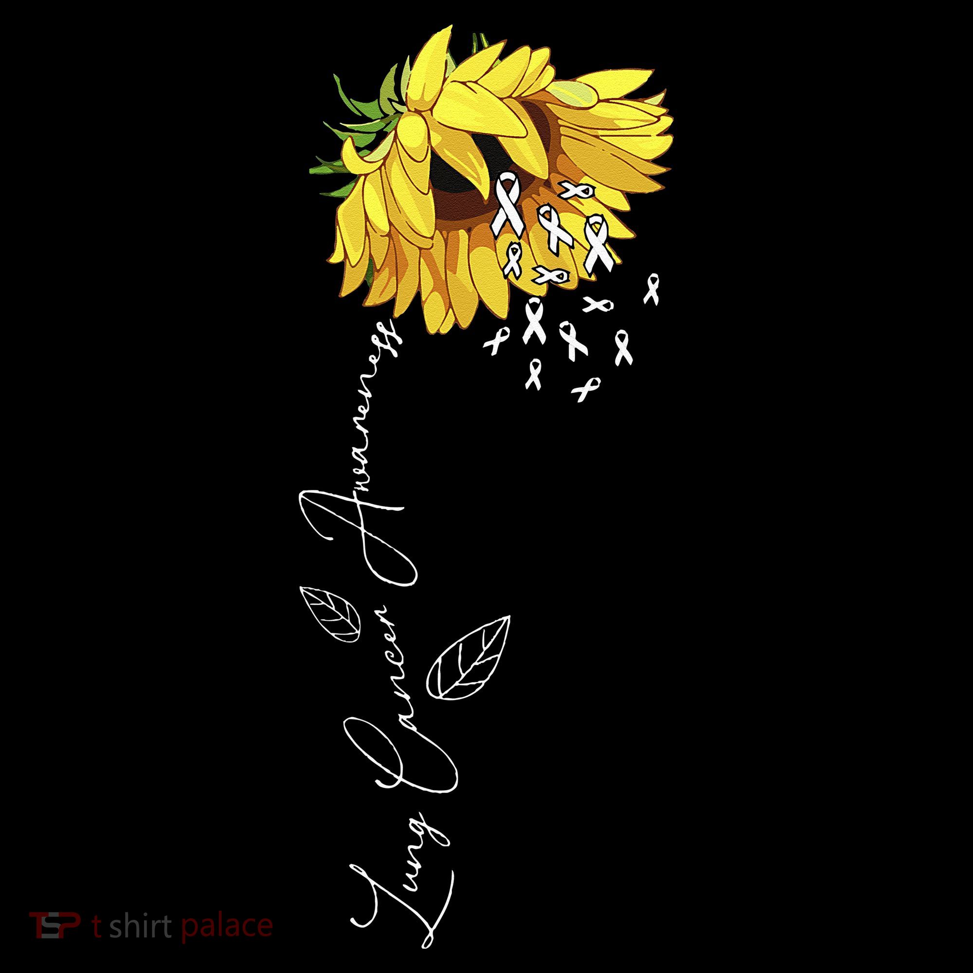 Lung Cancer Awareness Sunflower Women's T-Shirt