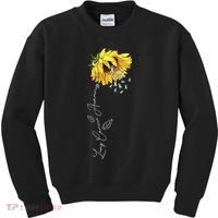 Lung Cancer Awareness Sunflower Kids Sweatshirt thumb 0