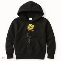Lung Cancer Awareness Sunflower Kids Hoodie thumb 0