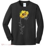 Lung Cancer Awareness Sunflower Kids Long Sleeve Shirt thumb 0
