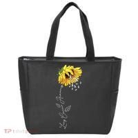 Lung Cancer Awareness Sunflower Tote Bag thumb 0