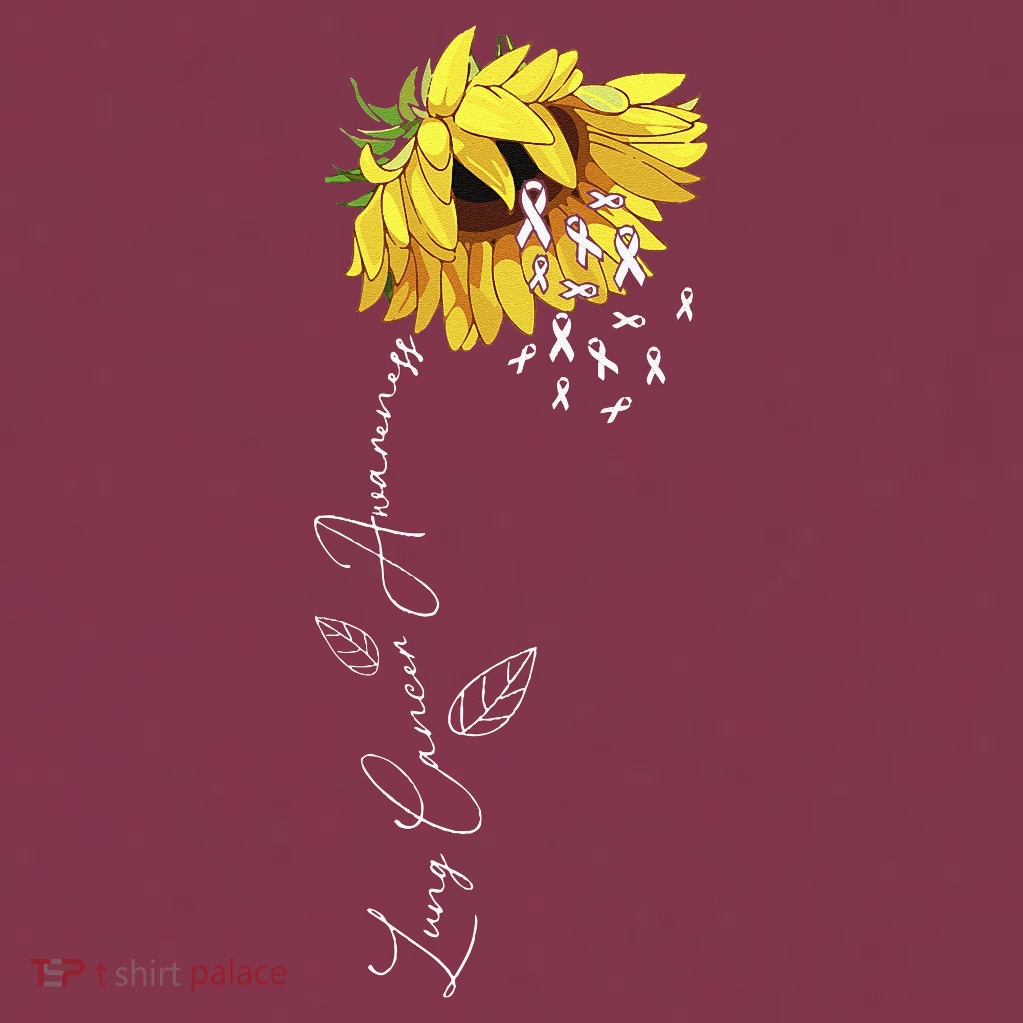 Lung Cancer Awareness Sunflower 16oz Travel Tumbler