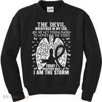 Lung Cancer Awareness Kids Sweatshirt thumb 0