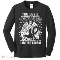 Lung Cancer Awareness Kids Long Sleeve Shirt thumb 0
