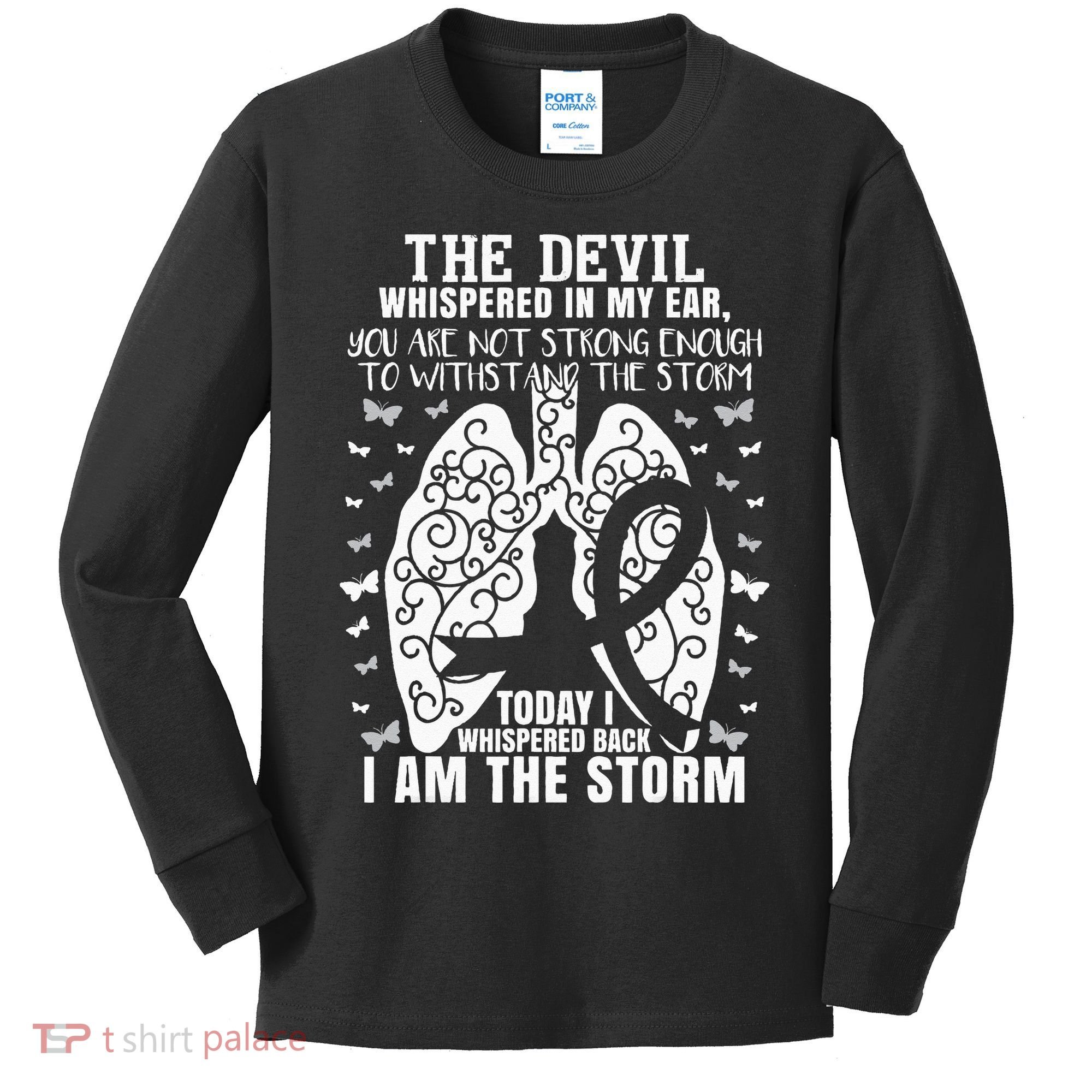 Lung Cancer Awareness Kids Long Sleeve Shirt