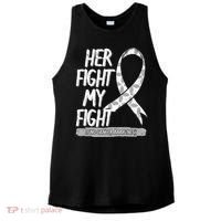 Lung Cancer Awareness White Ribbon Carcinoma Patient Gift Ladies PosiCharge Tri-Blend Wicking Tank thumb 0