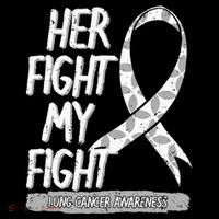 Lung Cancer Awareness White Ribbon Carcinoma Patient Gift Sweatshirt thumb 3