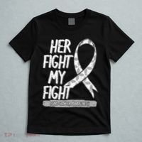 Lung Cancer Awareness White Ribbon Carcinoma Patient Gift T-Shirt thumb 5